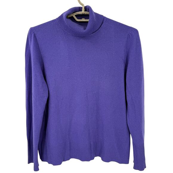 Victor 100% Cashmere Turtleneck Sweater Purple Size XL - Picture 1 of 6
